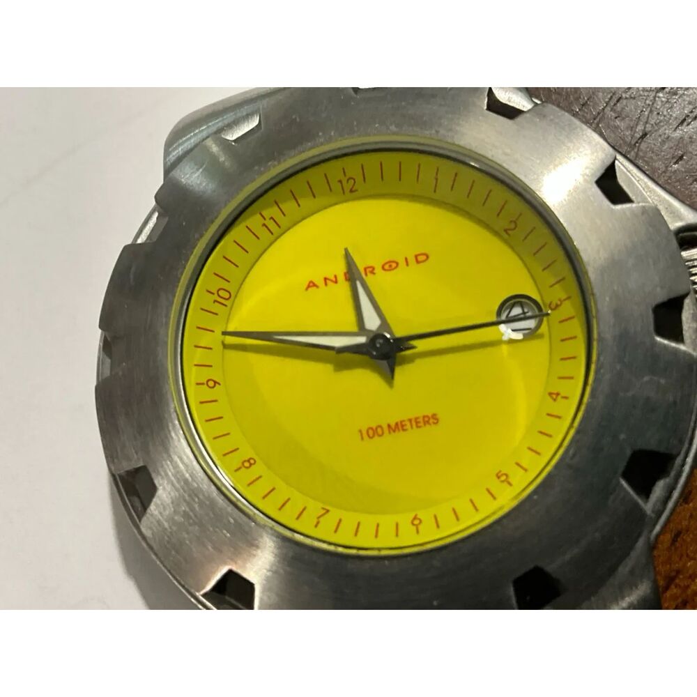 Vintage Android "Modern Classics" Yellow Dial Watch — Model AD217 (Watch Only)